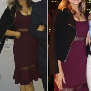 Lulu’s Martini Mama Plum Purple Crochet Midi Dress
